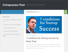 Tablet Screenshot of entrepreneurpost.com